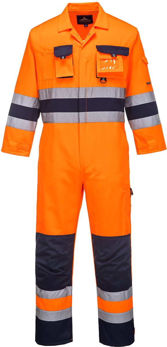 Portwest Nantes Hi-Vis Overall TX55 - Oranje/Marine - XL