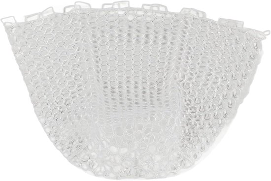 Visnet Rubber - Schepnet Vissen - Buitenvissen - Visvriendelijk Gaas - 55 cm Diep - Transparant Wit — afbeelding 4