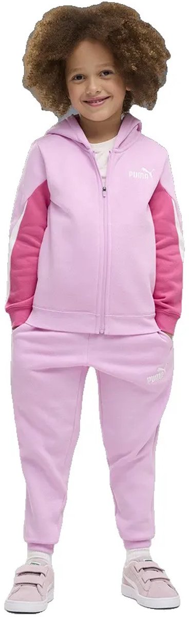 Puma Essential Block Trainingspak 4-5 Years Kinderen Mauve Glow