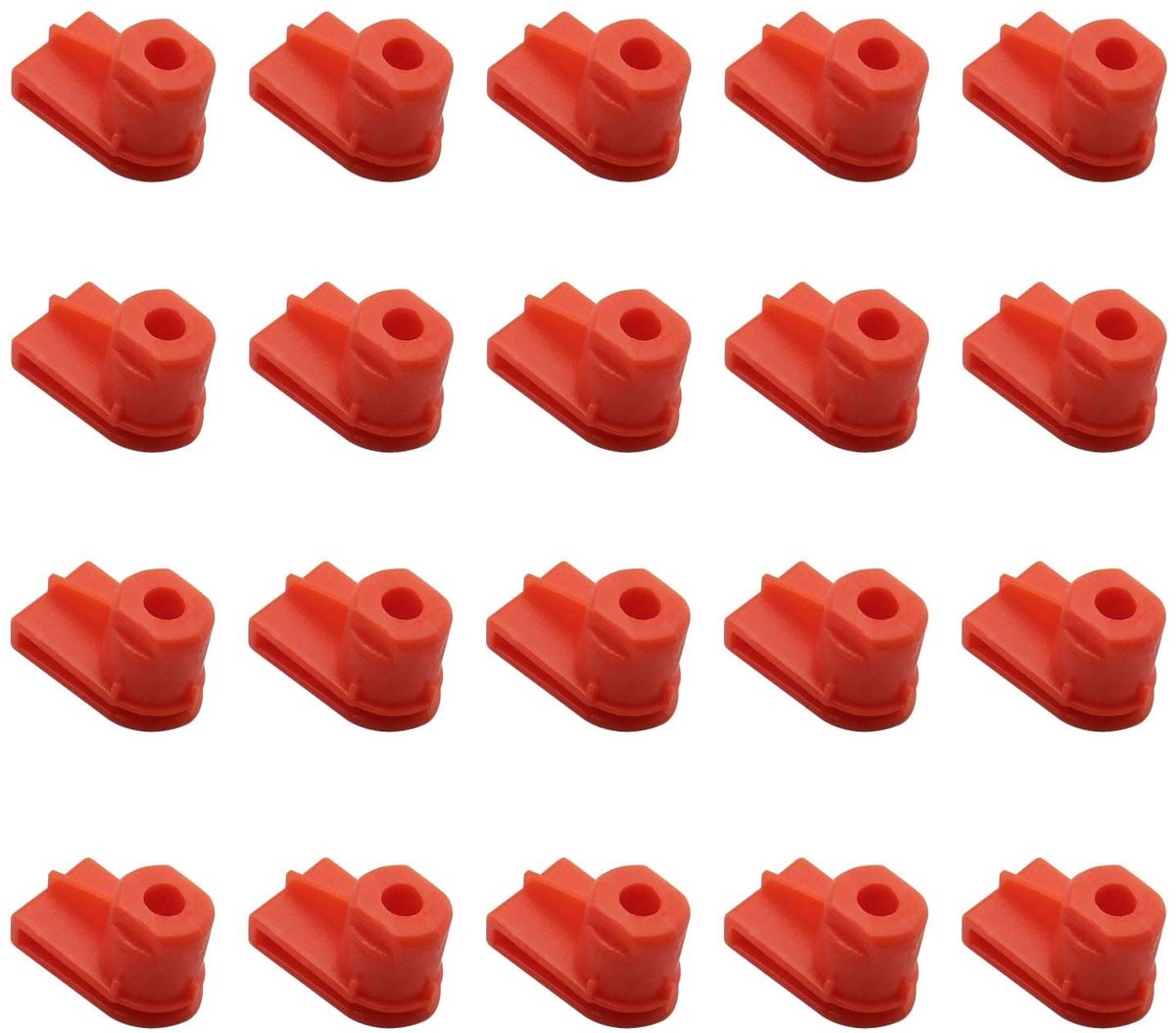 Dailygoods- Grommet 20 Stuks - Bevestigingsclips - Bumper/Wing Montage - Hoogwaardige Kunststof - 4mm Gatdiameter - Slijtvast - Clip