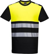 Portwest PW3 Hi-Vis T-shirt klasse 1 PW311 - Zwart/Geel - 4XL
