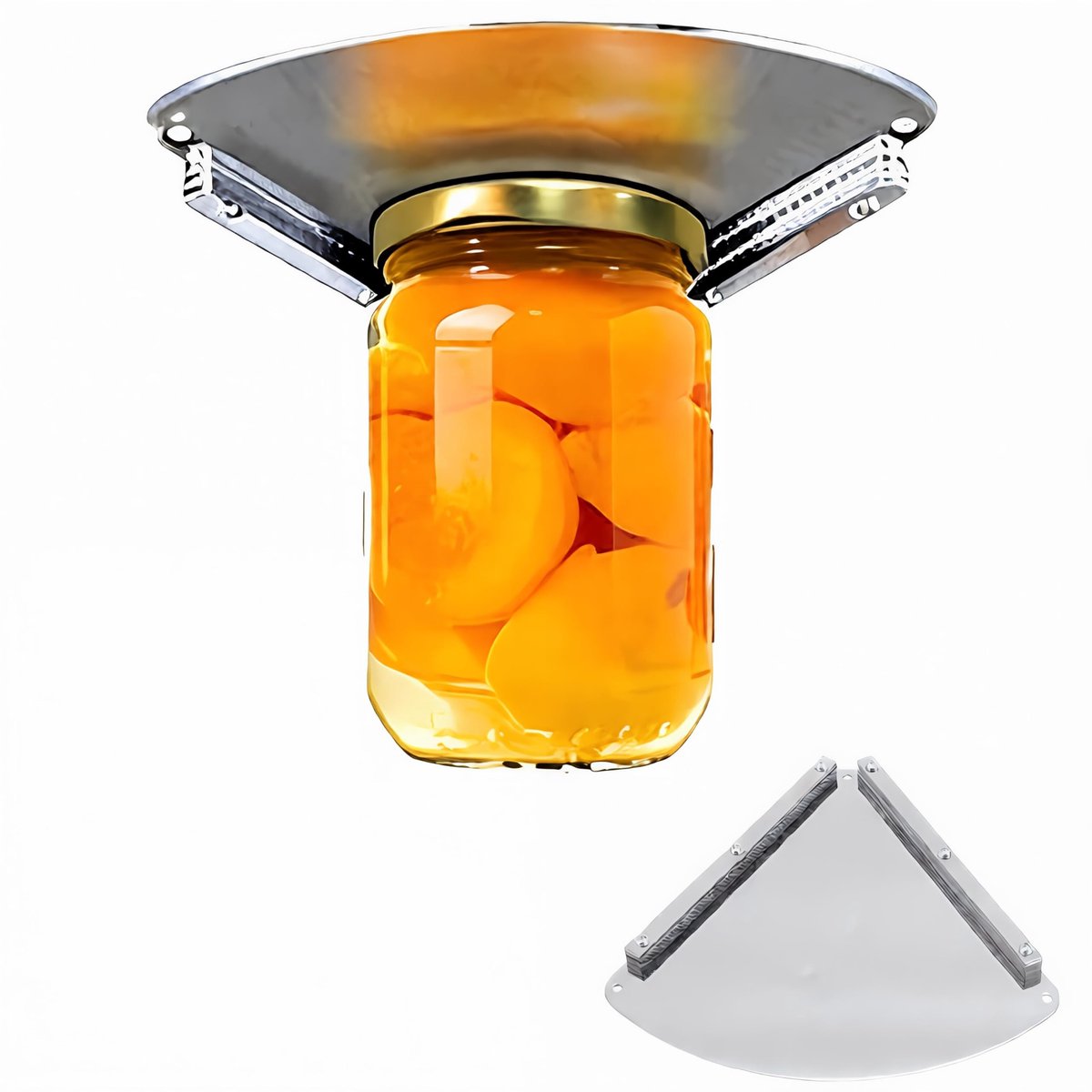 Dailygoods- Blikopener roestvrij staal - Eenvoudige bediening met één hand - Spatvrije keukenhulp - Flesopener voor senioren - Lichtgewicht ontwerp - Geschikt voor glazen en flessen