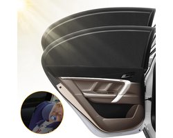 2 Stuks Zonnescherm Voor Zijruiten Van De Auto - Autoraam Zonnescherm - Autoraamzonwering Voor Baby's - Klamboe Voor Kinderen/Volwassenen/Huisdieren
