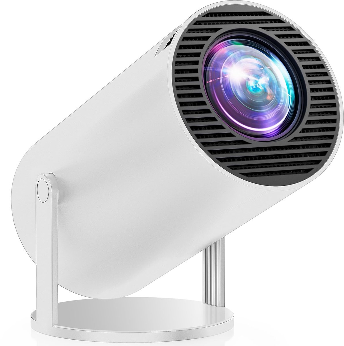 Mini Beamer HY300Pro - Projector met Netflix+YouTube+Disney+ - 4K-ondersteuning - 180° Draaibare - iOS/Android/Windows - WiFi 6 & Bluetooth 5.2 - Wit