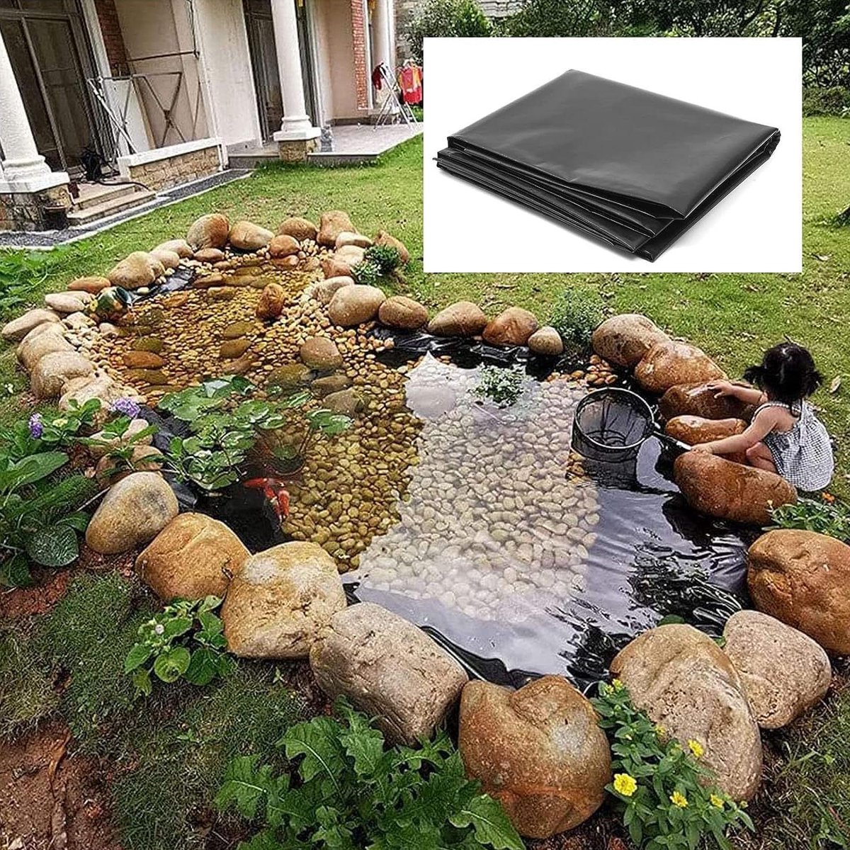 EPDM Vijverfolie - Vijverbekleding Waterpartijen - Waterdicht Maken Tuinvijver - Wortelbes