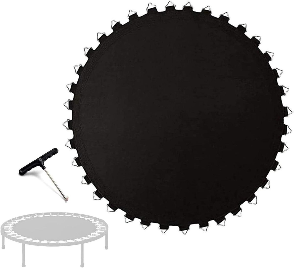 Trampoline Springmat - Vervangende Mat - Buiten Plezier - UV Waterbestendig - 305 cm - Zwart