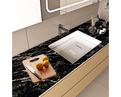 Plakfolie Werkblad - Keukenfolie Marmer - Keuken Renoveren - Waterdicht Hittebestendig - Op Maat Te Snijden - Marmerlook