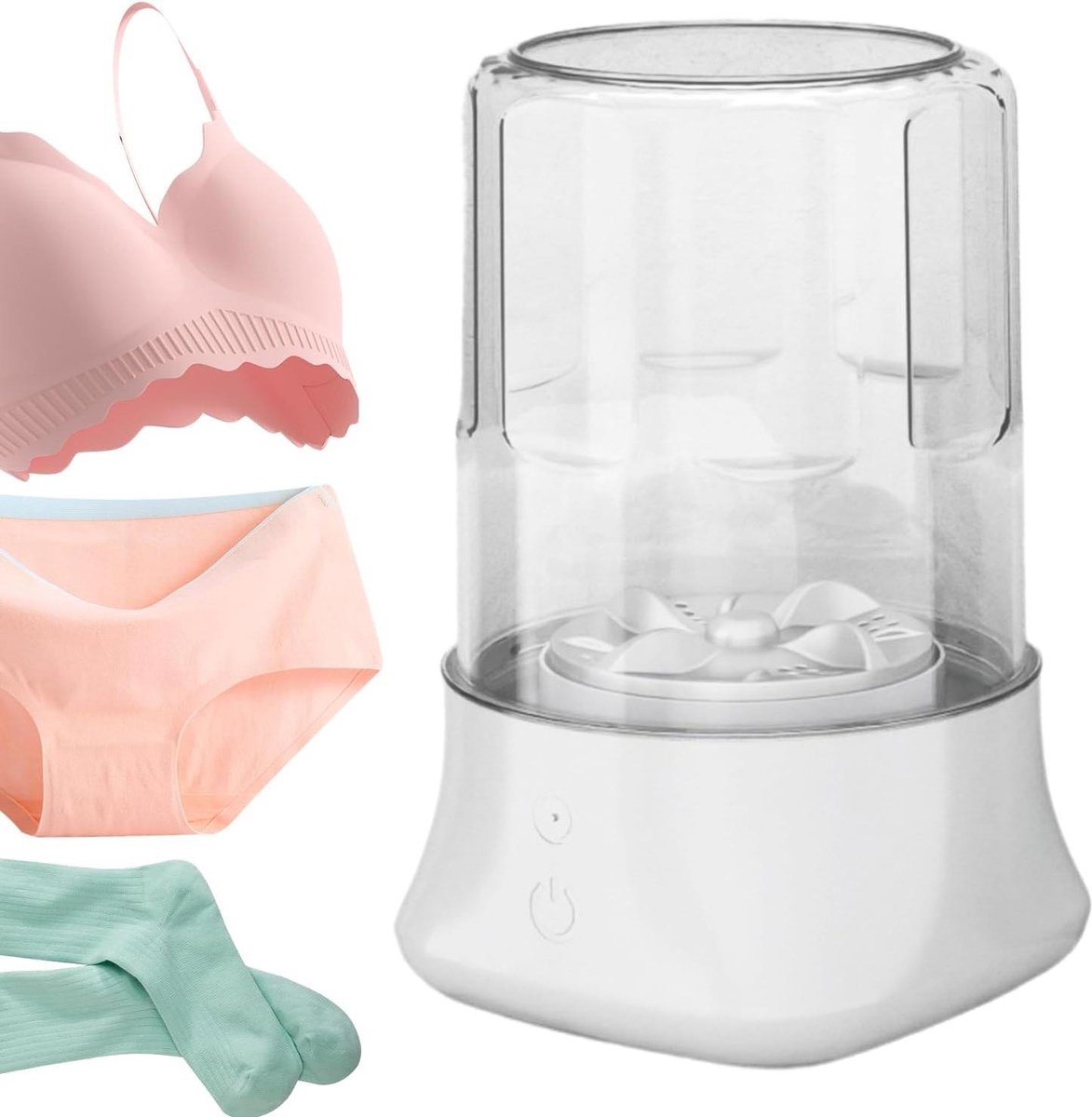Ondergoed Wasmachine Reis Wasmachine Compact Kleding Reinigen Draagbaar Zonder Slang 20.8 x 13.5 x 20.8 cm