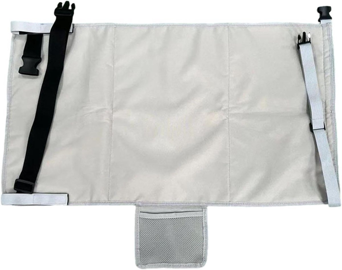 Vliegtuig Voetensteun - Beensteun Kinderen - Comfortabel Reizen - Verstelbare Banden - 79 x 44 cm - Zwart
