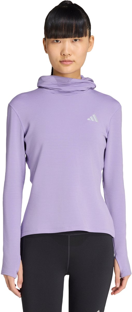 Adidas Performance Adi365 Running Essentials Winterised Hooded Sportjack Met Lange Mouwen Dames Paars