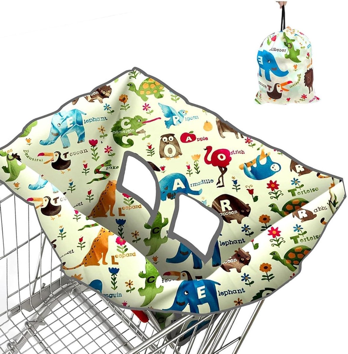 Stoelhoes Kinderen - Winkelwagen Cover - Hygiënisch Eten - Beschermt Tegen Vuil - 40x60 cm - Multicolor