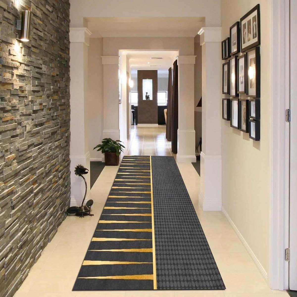Gangkleed Geometrisch - Lange Vloerbedekking - Vloer Beschermen - Anti-slip Onderkant - Op