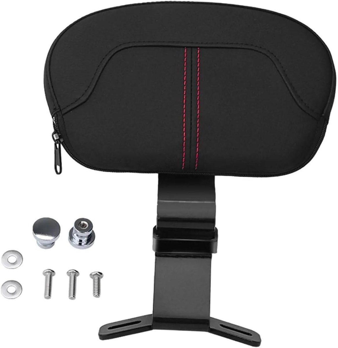 Motorfiets Rugleuning - Zachte rugsteun - Comfortabel Reizen - Afneembaar bagagerek - Universeel - Rood