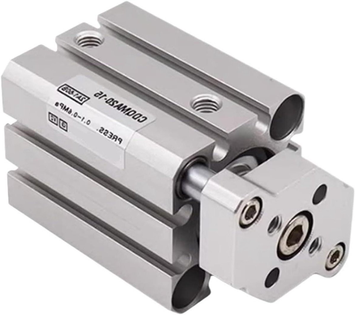 Luchtcilinder - Dubbelwerkend - Industriële Automatisering - Ingebouwde Magneet - 5-100mm Slag - Zilverkleurig