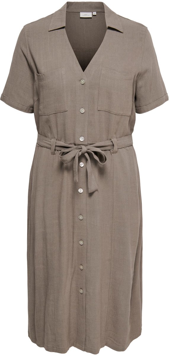 ONLY CARMAKOMA - CARSIESTA SS LIN BL SHIRT DRESS PNT NOOS - Meisjes - Maxi jurken