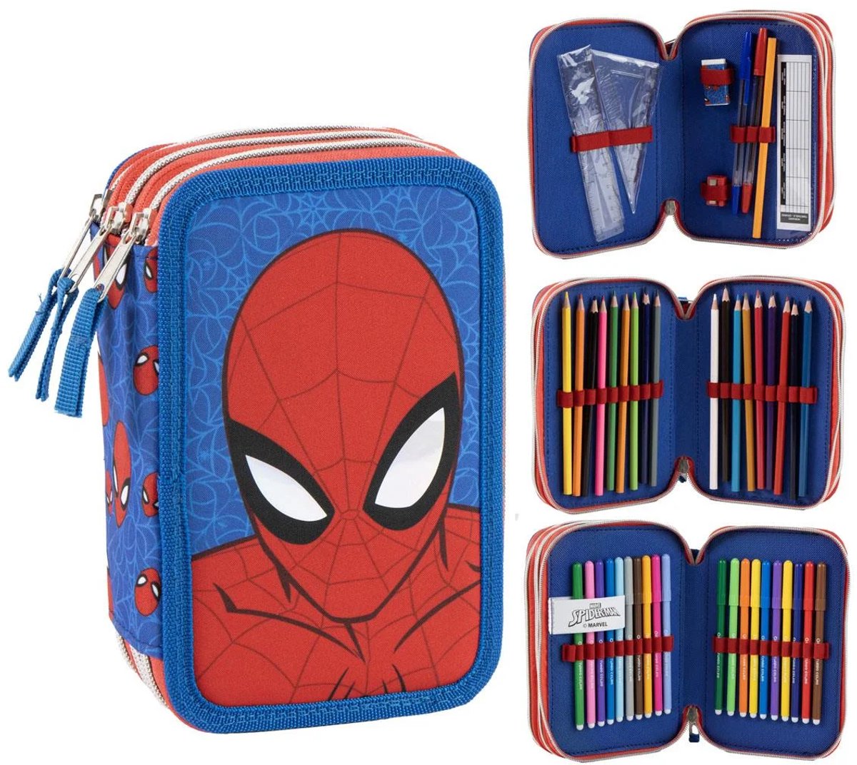 Spiderman Gevuld Etui 3 Vaks – Marvel – Officieel Gelicenseerd