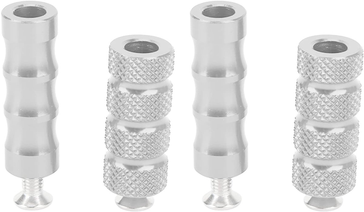 Dailygoods- Voetsteunen CNC Aluminium - 2 Paar - Antislip - Remvoetsteunen - M6 Boutdiameter - Duurzaam - Comfortabel trapgevoel - Motorvoetsteunen