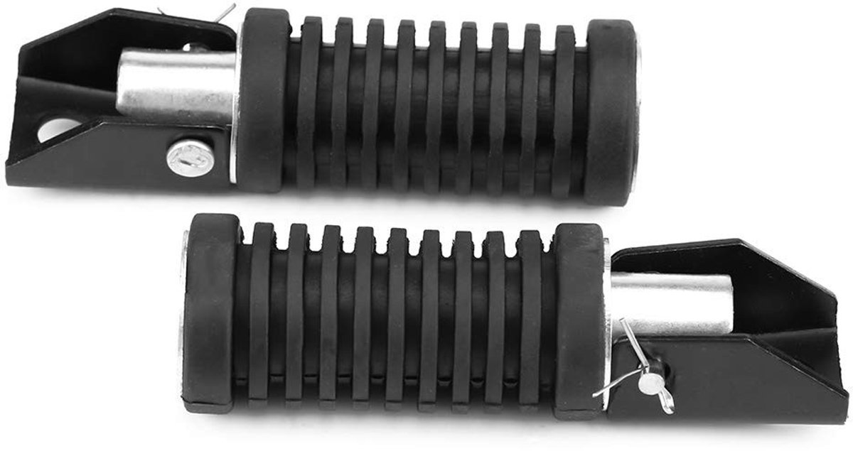 Dailygoods- Voetsteun Antislip - Motorfiets Achterste Voetsteunen - Rubberen Pad - Vervanging voor GN 125 - Hoogwaardige Materialen - 1 Paar - Motorvoetsteunen