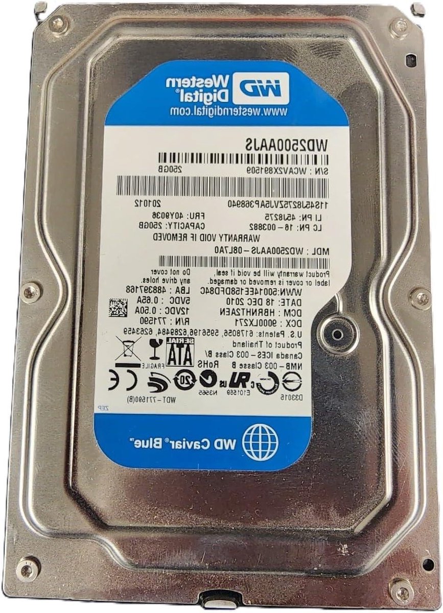 Interne Harde Schijf - Opslagmedium - Computer Uitbreiding - Snel Data - 250GB - Blauw