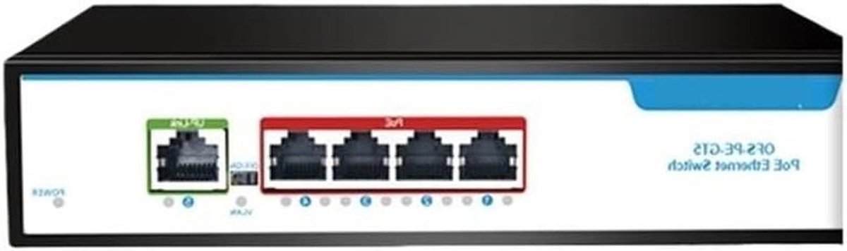 Netwerk Switch - Ethernet Hub - Netwerk Uitbreiding - AI Smart Watchdog - 8 Poorten - Zwart