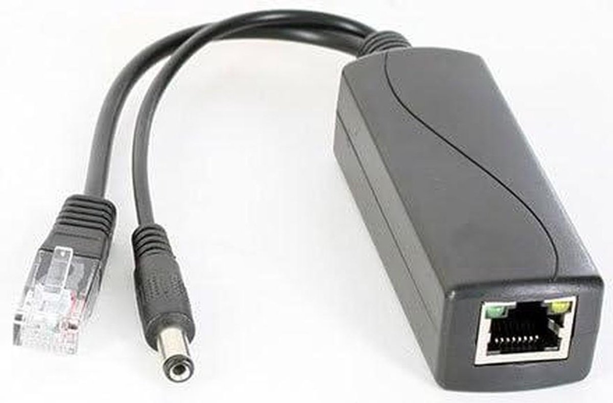 POE Injector Splitter - Netwerk Adapter - Apparaten Voeden - Zet POE Om - 12V 2A - Zwart