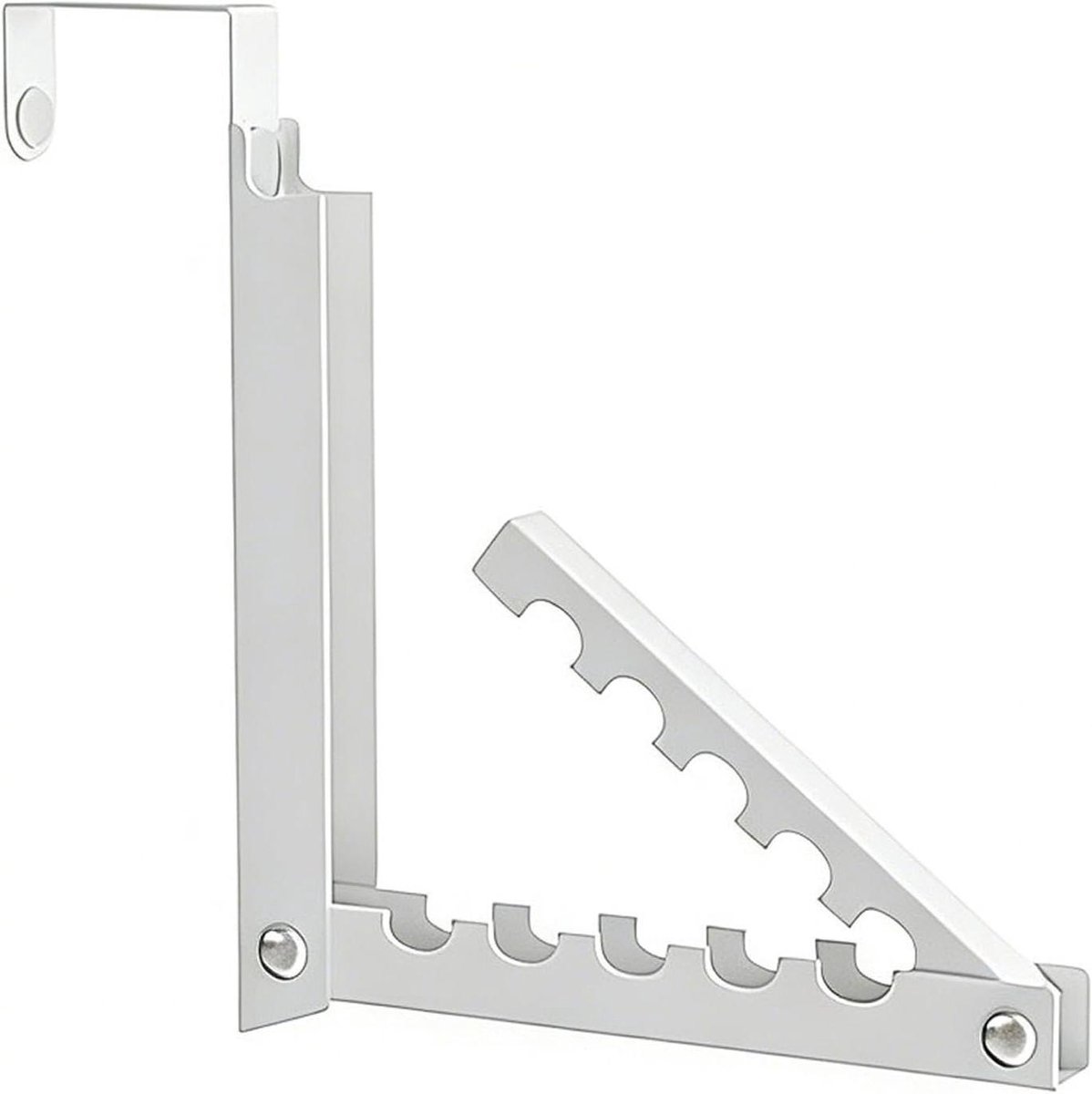 Kledinghaken boven deur - Deurhanger organizer - Ruimte besparen - Inklapbaar metaal ontwerp - 8 cm breed - Zwart