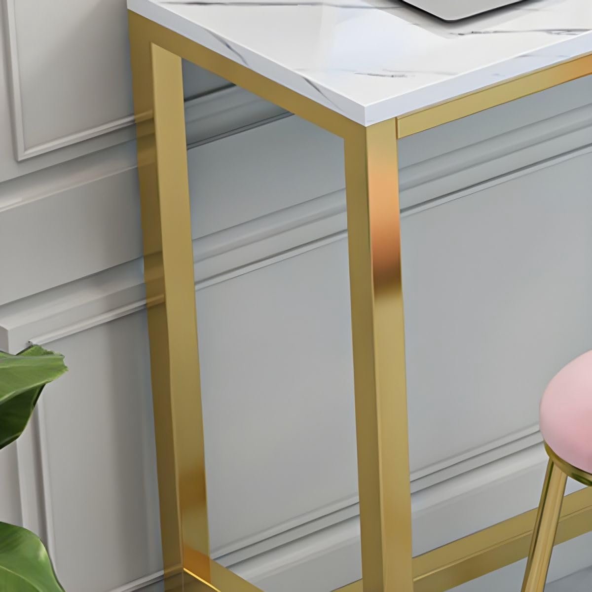 Bartafel 114 cm Hoog – Milano Slimline Hoge Bartafel met Voetsteun – Smalle Statafel voor Balkon, Keuken, Woonkamer, Koffiebar en Bistro – Ruimtebesparende Industriële Bartafel – Mobili Bella