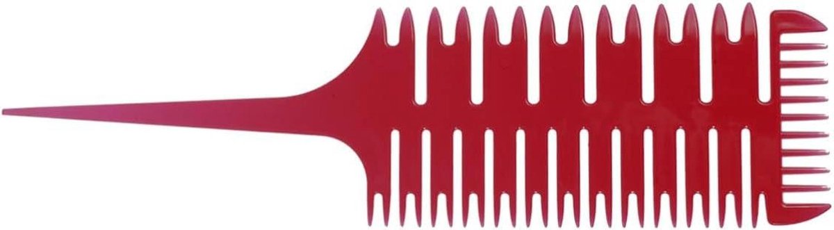 Haar Styling Borstel - Vormkam Visstaart - Professioneel Kappen - Ergonomisch Handvat - 8 cm - Rood