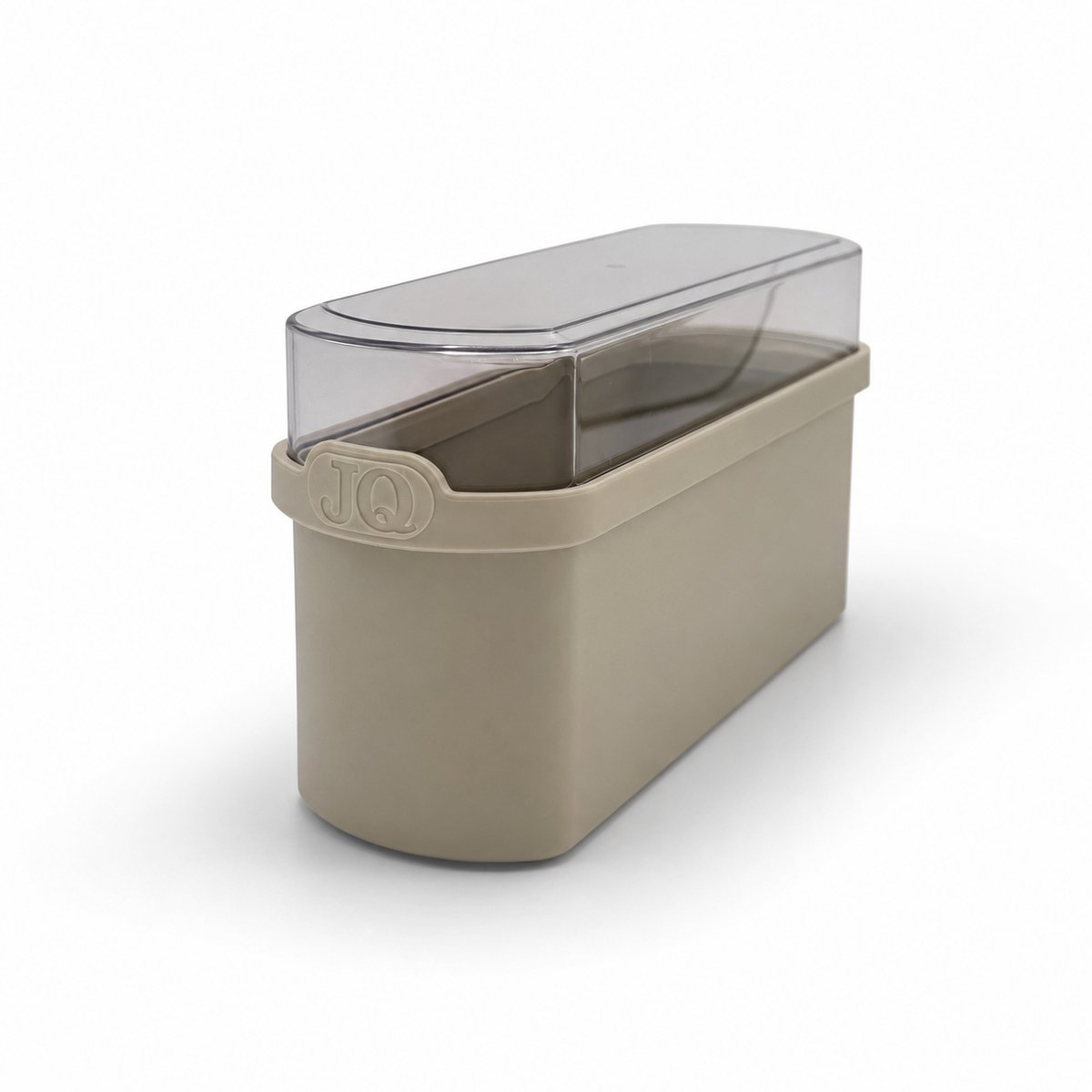 JQ Liv Cracker Bewaardoos Beige met donker transparante deksel! - 100% luchtdicht - Altijd verse crackers! - Knackebrod