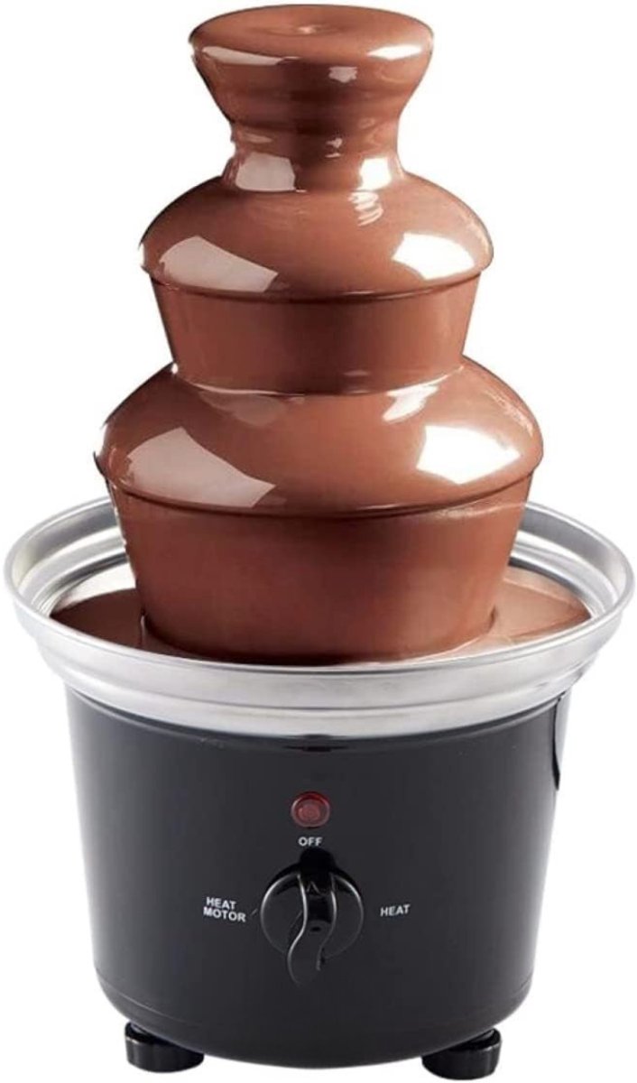 AHD® Chocoladefontein - Chocolade fontein - Chocolade druppels - Zwart - 24cm x 18cm x 18cm