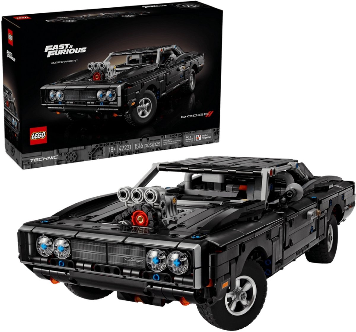 LEGO Technic Fast and Furious Dodge Charger R/T Auto Bouwpakket voor Volwassenen 42231 — afbeelding 17