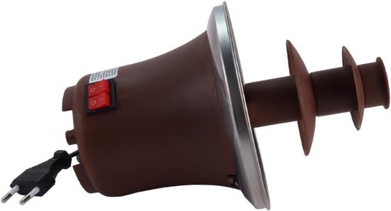 AHD® Chocoladefontein - Chocolade fontein - Chocolade druppels - Bruin - ‎26cm x 16cm x 15cm — afbeelding 4