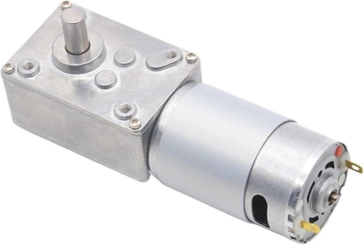 Motor met spiraaltransmissie - DC motor haakse versnellingsbak - Gordijnverhoging - 555 elektromotoren - 12V 24V - null