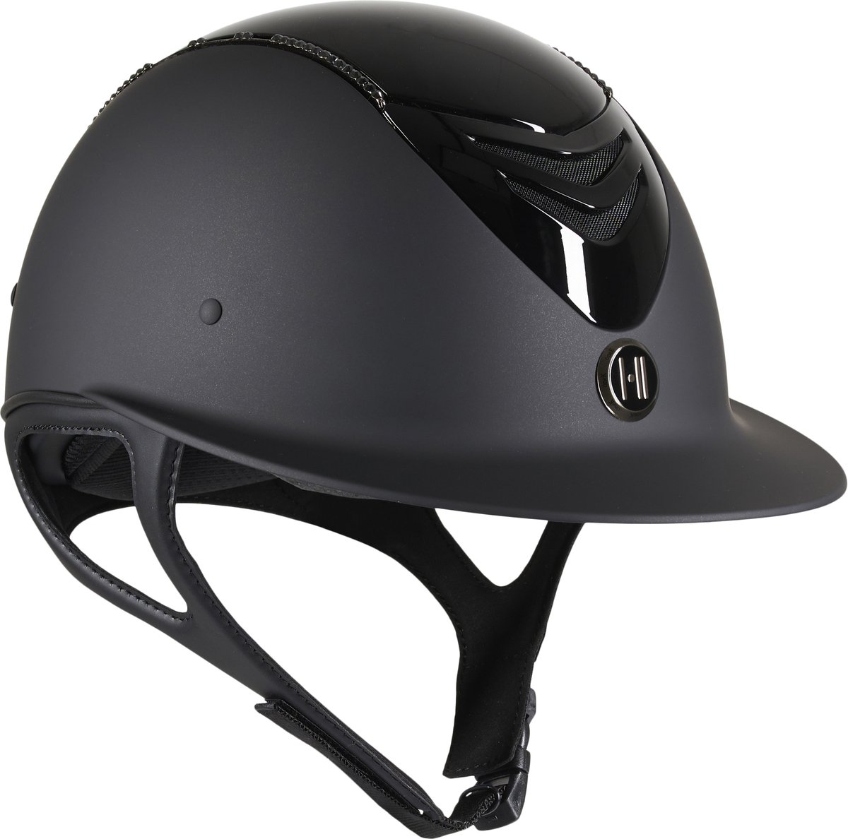 OneK Avance Glossy Top Swarovski Ruiterhelm Maat 1 - Zwart