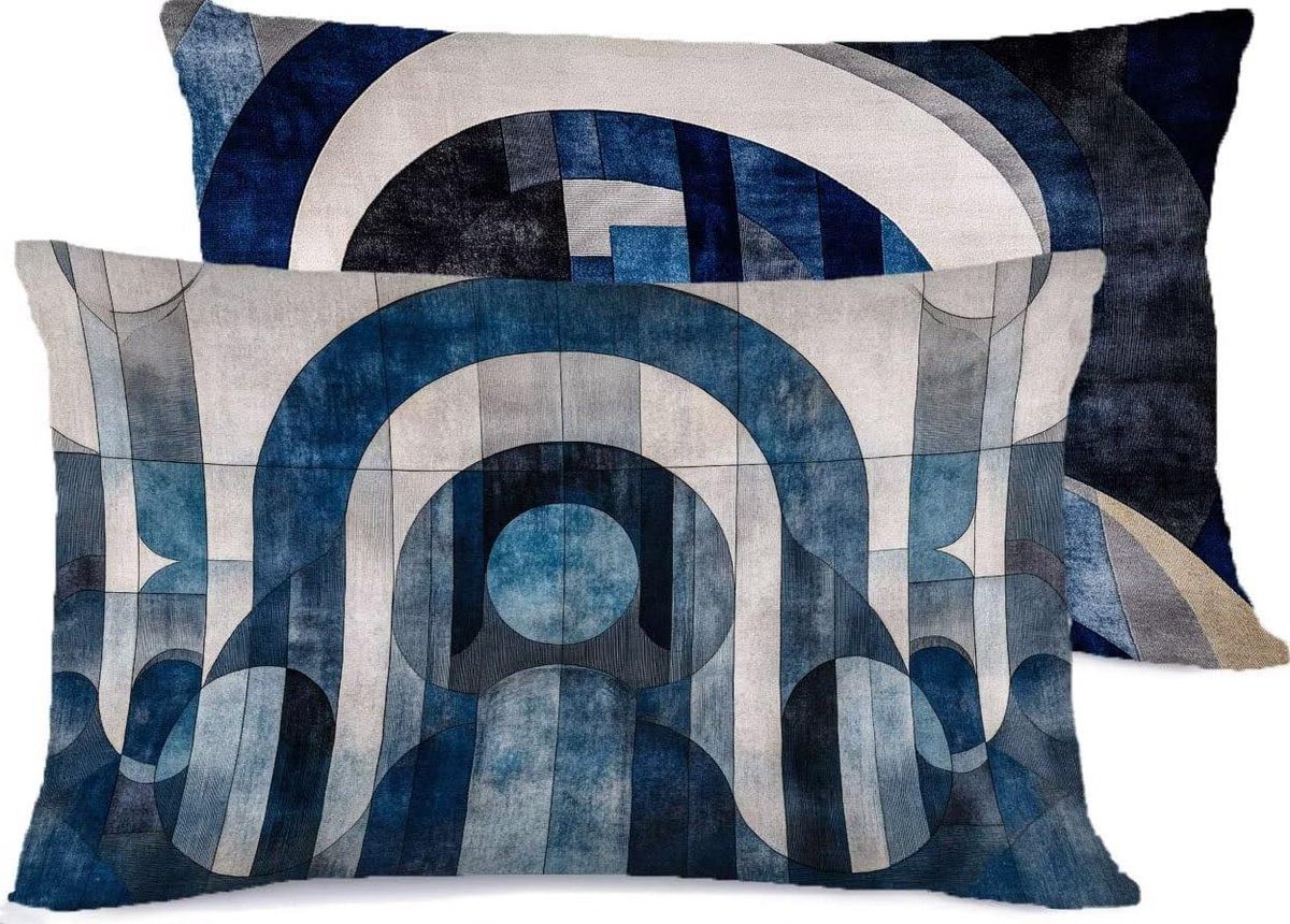 Kussenslopen Set - Kussenhoezen - Bed Opfrissen - Verborgen Rits - 50x70 cm - Marineblauw
