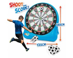 Voetbal Opblaasbaar Dartbord - spelpakketten - Buitenspeelgoed - Voetbal Spel - Inclusief 3 ballen en reparatie kit - Ideaal voor Feestjes en Evenementen - Joya Creative