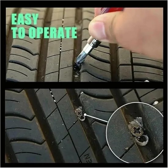 Tubeless Bandenreparatie Nagels - Band Punctie Schroeven - Noodreparatie Onderweg - Rubber-metaal Hybride Constructie - 10-15 stuks - Zwart — afbeelding 3