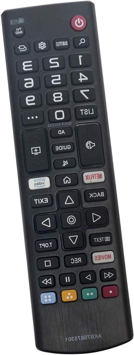 Afstandsbediening Vervangen - Universele Controller - TV Bediening - Directe Compatibiliteit - 12 x 7.7 cm - Zwart