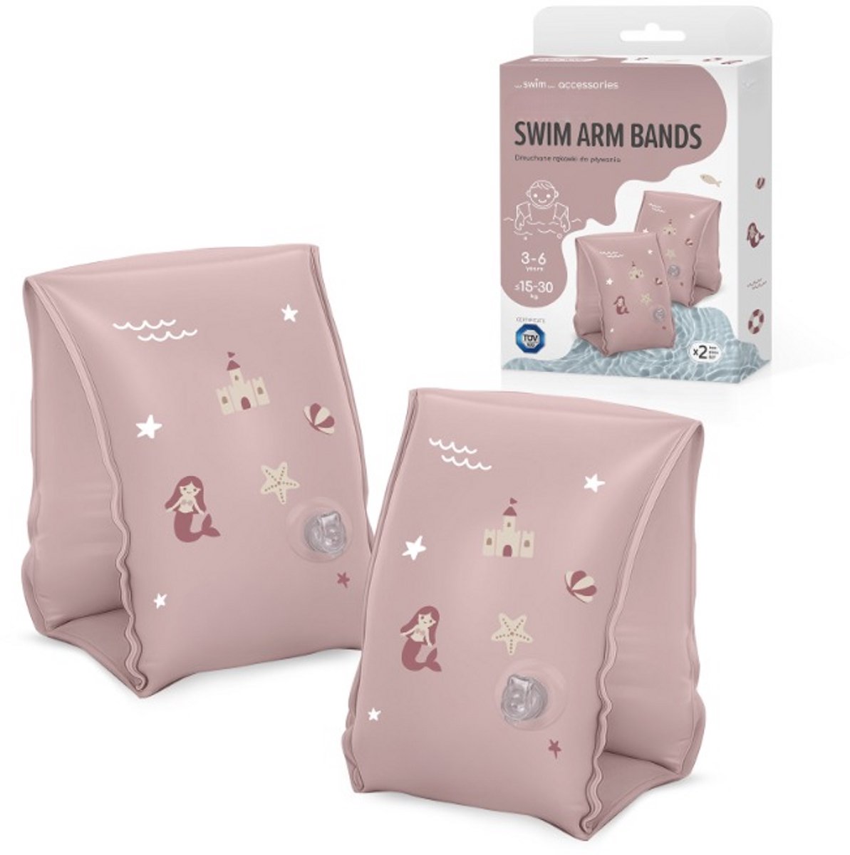 Sipo - Zwembandjes Kinderen - Set van 2 - Opblaasbare Zwemvleugels - voor 3-6 Jaar - Zwemhulp voor Zwemles & Zwembad - Dubbele Luchtkamers - Veilig Zwemaccessoire - 15-30 kg - 18.5 x 15 x 13 cm - Roze