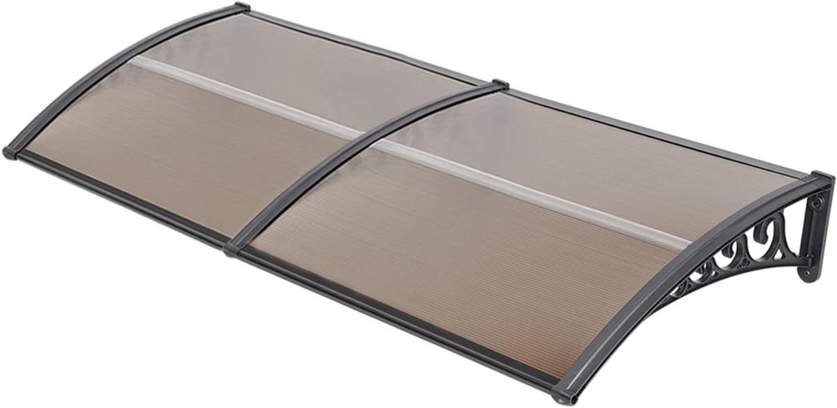 Zonnezeil Polycarbonaat - Buitendeur Luifel - Bescherming Buiten - UV Bestendige Coating - 100 x 300 cm - Bruin