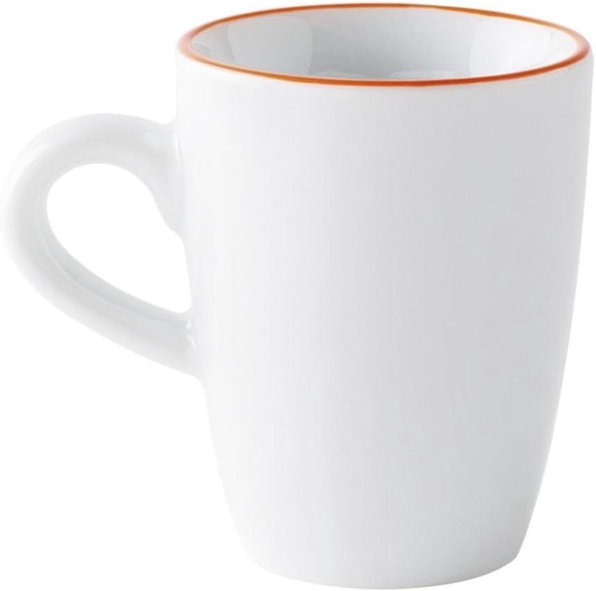 Espresso kopje - Koffiekopje - Genieten van koffie - Robuust porselein - 010 liter - Oranje