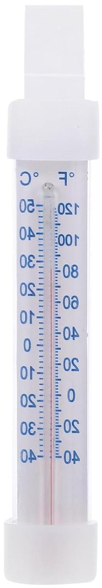 Koelkastthermometer Analoog - Vriezer Meter - Temperatuur Bewaken - Condensvrij Ontwerp - 11 cm - Wit