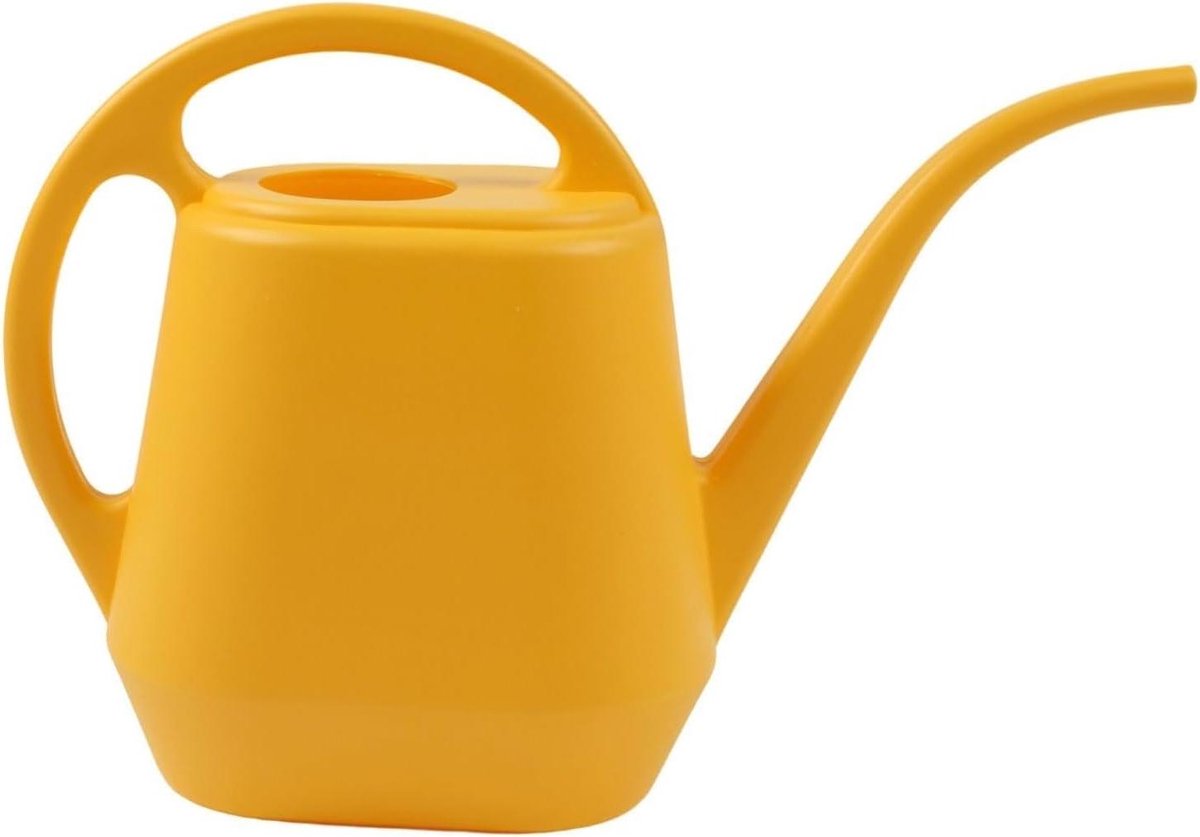 Kleine gieter - Plastic plantenbak - Planten water geven - Lange nauwkeurige tuit - 2 Liter - Geel