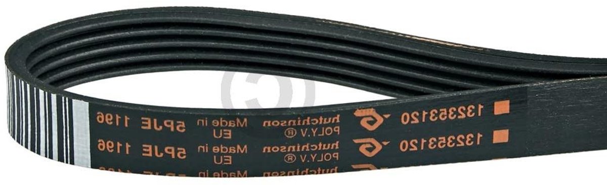 Keilriem Wasmachineonderdeel - V-snaar - Apparaat Reparatie - Elastische Ribbel Band - 1196 mm - Zwart
