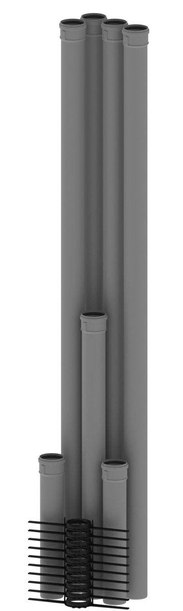 Remeha rookgasafvoer PPS verpakkingseenheid, VE 1 (2x4/1x1/2x0,5m) DN 80, M89124