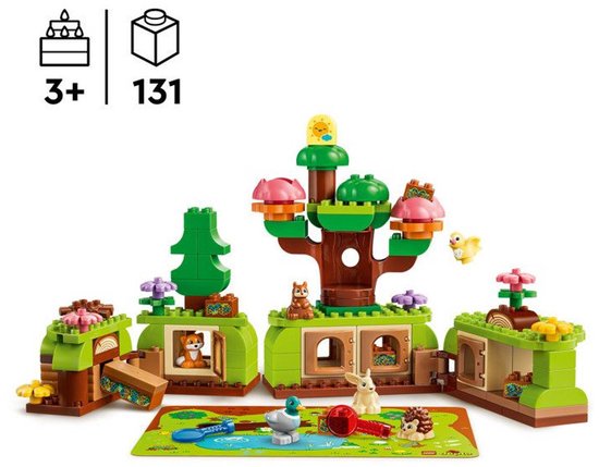 LEGO DUPLO Ontdekkingsbos met Wilde Dieren Speelgoed voor Kinderen en Kinderkamer Decoratie 10480