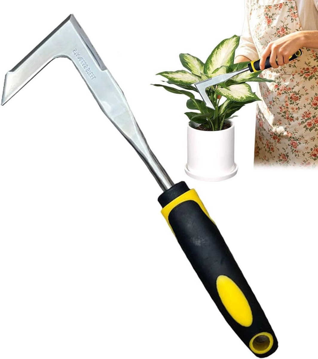 Onkruidwieder - Tuinwieder - Onkruid Verwijderen - Schopvormig Snijblad - 346 cm - Zilver