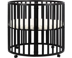 Puck Ronde Box - Zwart - Inclusief Matras