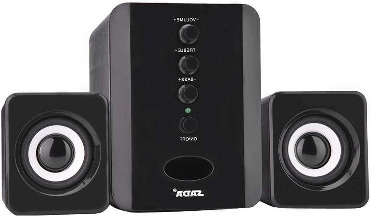 Stereo Speakers - Mini USB Speakers - Muziek Luisteren - Onafhankelijke Bass & Treble - 3 Inch Woofer - Zwart