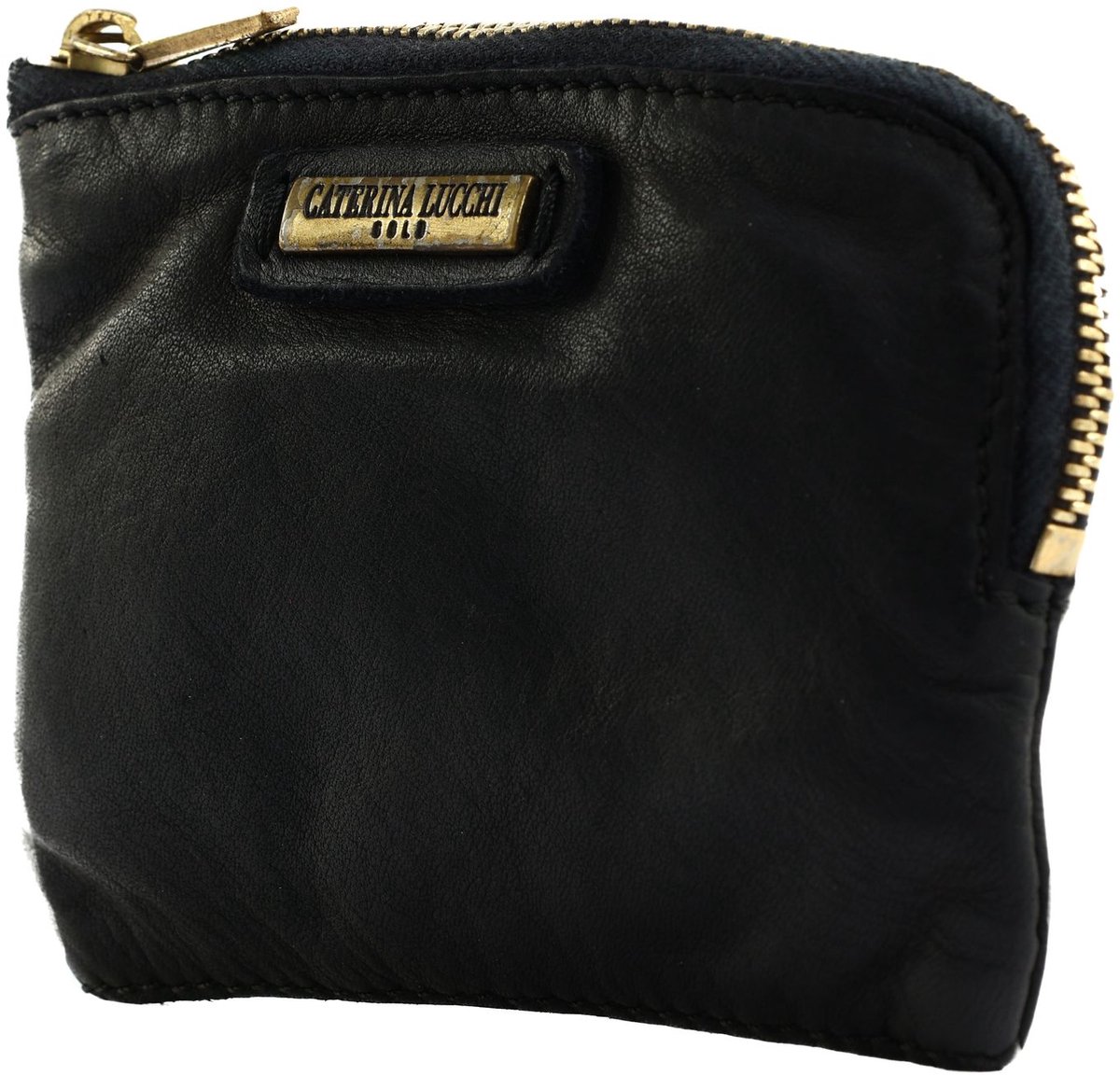 CATERINA LUCCHI Leren kaarthoes Fanny Wallet Nero zwart